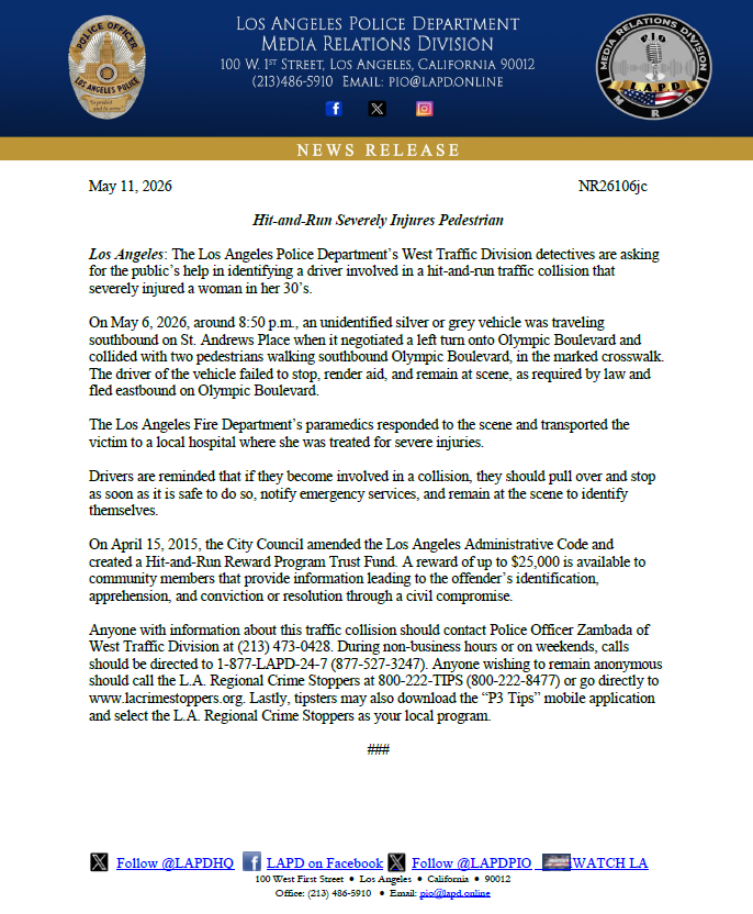 LAPD PIO tweet media
