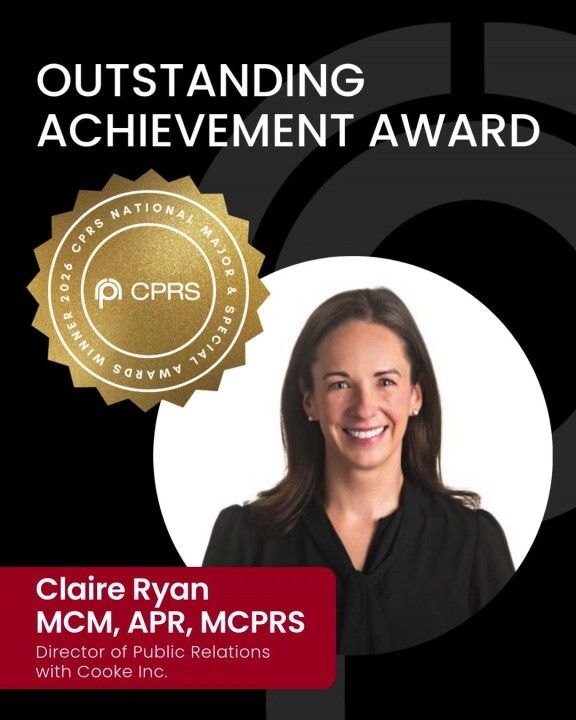 McMasterMCM's tweet photo. The McMaster University Master of Communications Management program congratulates Claire Ryan, MCM, APR, MCPRS, on receiving the 2026 CPRS Outstanding Achievement Award. https://t.co/EYFchMjndj