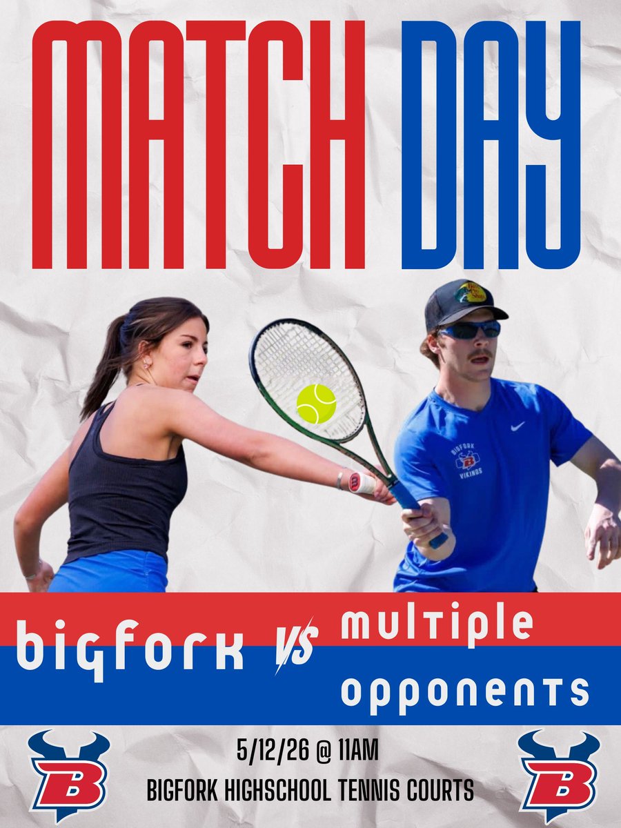 NorseTweets's tweet photo. 🎾 MATCH DAY 🎾
The Bigfork Valkyries &amp; Vikings are back on the courts today taking on multiple opponents! Come support Bigfork tennis and cheer on the tea, as they compete all day long!! #BigforkTennis 
#ewisman27
PC: STEVE MITCHELL https://t.co/iTQxMzNDmE