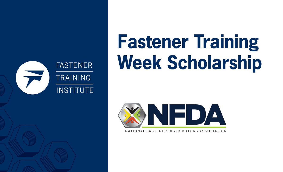 FastenerSchool's tweet photo. 📣 @nfdafastener members: we are excited to meet one of you through NFDA's Fastener Training Week scholarship. Scholarship applications are due by June 1 and can be downloaded here:  https://t.co/tFVtPpr7LT

#Fasteners #FastenerTraining https://t.co/V4DwpLWQ3j