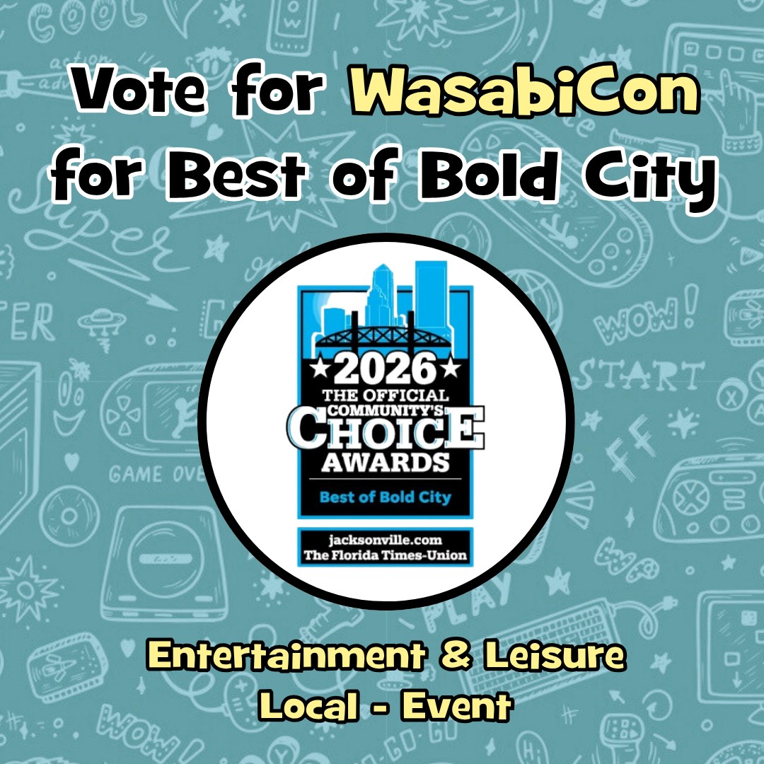 WasabiCon's tweet photo. Voting for Best of Bold City has officially begun! 🏆 You can find us under Entertainment &amp; Leisure – Local Event.💥 If you’ve ever had an amazing time with us, this is your chance to show some love! Cast your vote here: https://t.co/icyeo5tWEE https://t.co/v7781yIl9U