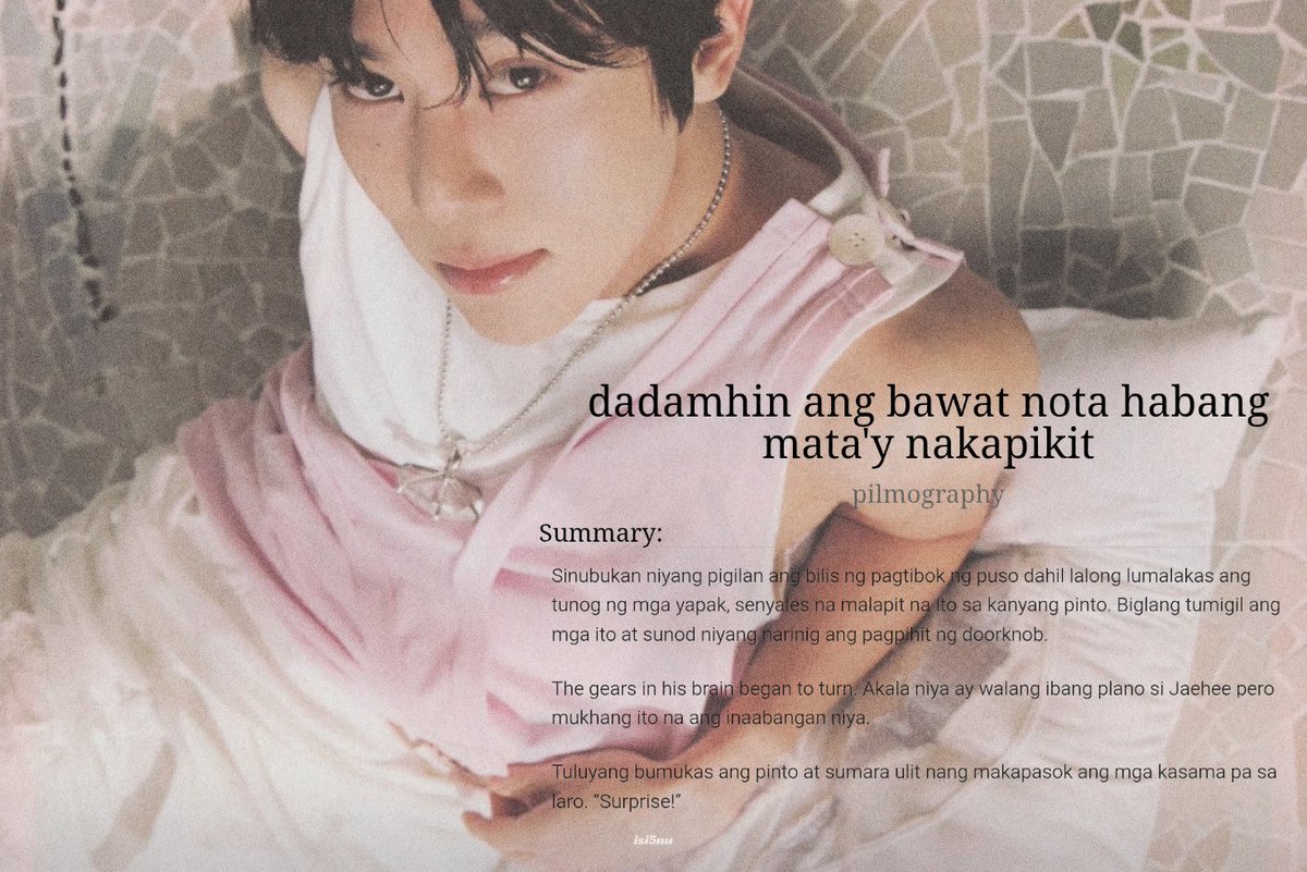 viesides's tweet photo. habol akuuuuu happy bday oh kay sarap sion pogi

≐ dadamhin ang bawat nota habang mata'y nakapikit

꩜ daengsyon, yuriku na onriyutdaeng lowk
꩜ 4.6k words
꩜ pwp, pls read tags na lang eme bas2s kc

📁 https://t.co/iS1Y7ZPZrI https://t.co/1bNxJI9MY6