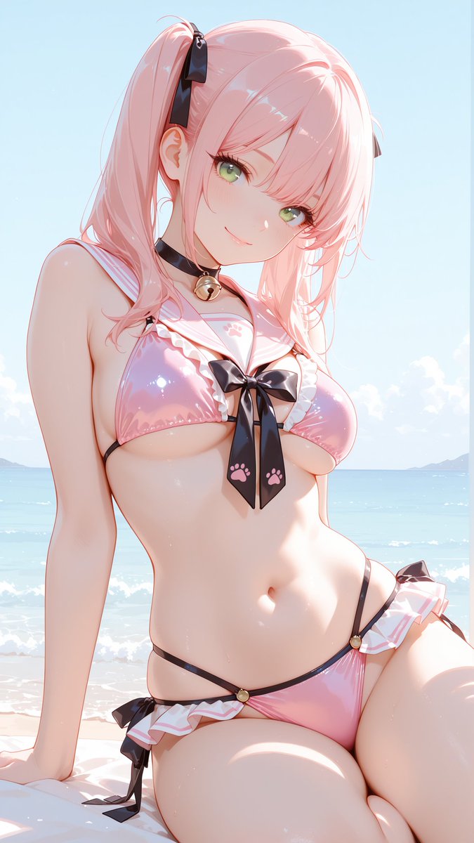 monaka_aiart's tweet photo. こんばんは～✨
Good evening🌟
#AIイラスト
SFW anime-style illustration. Swimsuit illustration. https://t.co/usJEOL7Fdw