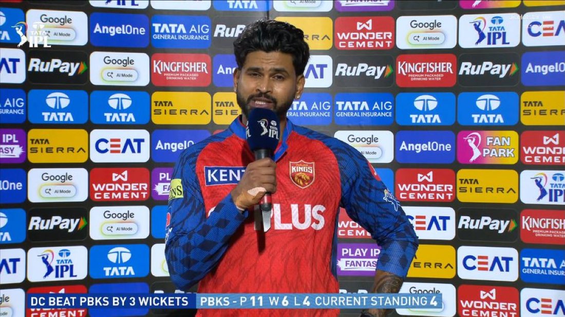 peamceout's tweet photo. Shreyas Iyer in post match conference today

“I personally told miller and Ashutosh Sharma to hit those sixes and defeat us so that everyone can know that Gambhir was the reason of 2024 trophy.” https://t.co/zurknv0VBT