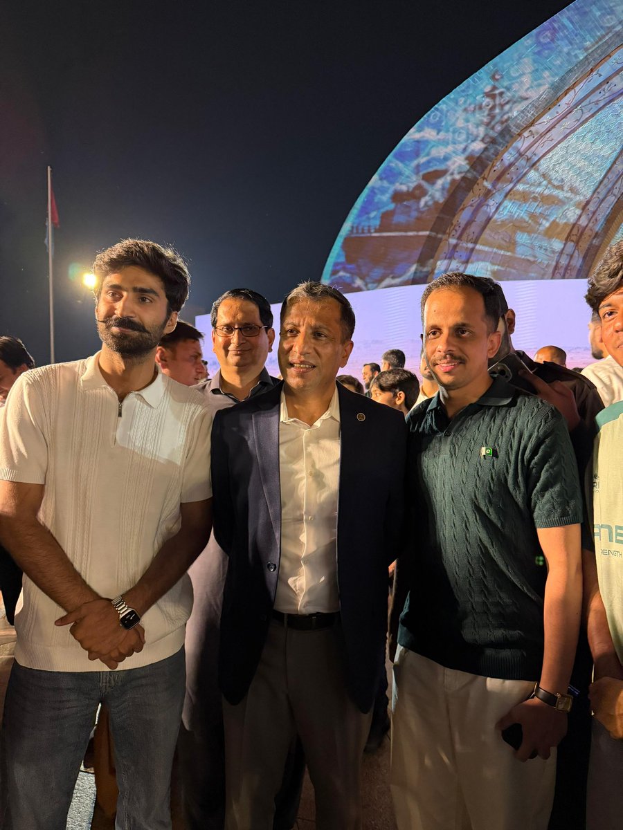 MJunaidCheema1's tweet photo. Truly Honoured to meet DG ISPR Lieutenant General Ahmed Sharif Chaudhary at National #Bunyanummarsoos ceremony 2026. https://t.co/5HZe7w97NE