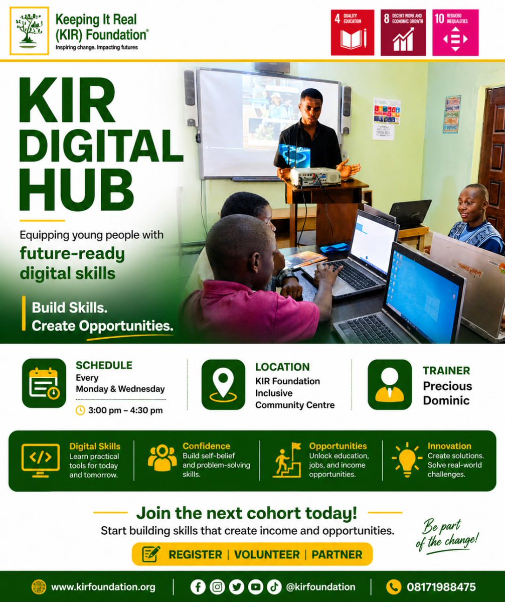 kirfoundation's tweet photo. #TechMonday | Digital Hub with @preciousdo32073.

They are not just learning code.
They are learning to build!

Treasure &amp; his peers are building HTML &amp; CSS skills for creativity &amp; opportunity.

Sponsor :
₦30k | @gtbank 0052683160
https://t.co/OsuXSyG9TU

#CodingForAll #SDG4 https://t.co/wv2O5qtPIC