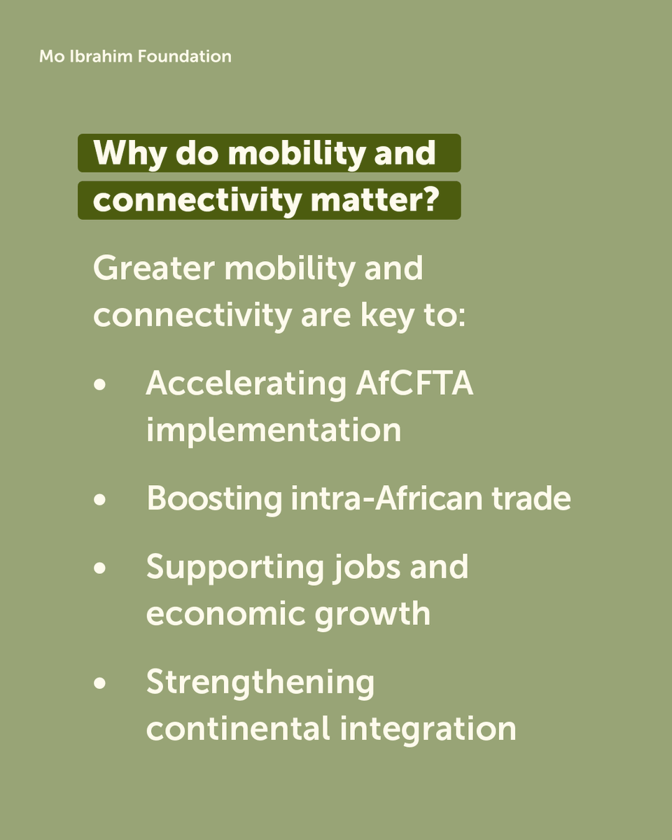 Mo_IbrahimFdn's tweet photo. 🌍 What is holding back mobility and connectivity across Africa?

Explore key insights from our new report 👇

💬 What do you think is the biggest barrier to greater mobility across Africa today?

📘 https://t.co/i4wrHOCFeb

#AfricaForwardIC #Africa #Mobility #AfCFTA https://t.co/ArVQiQJD1j
