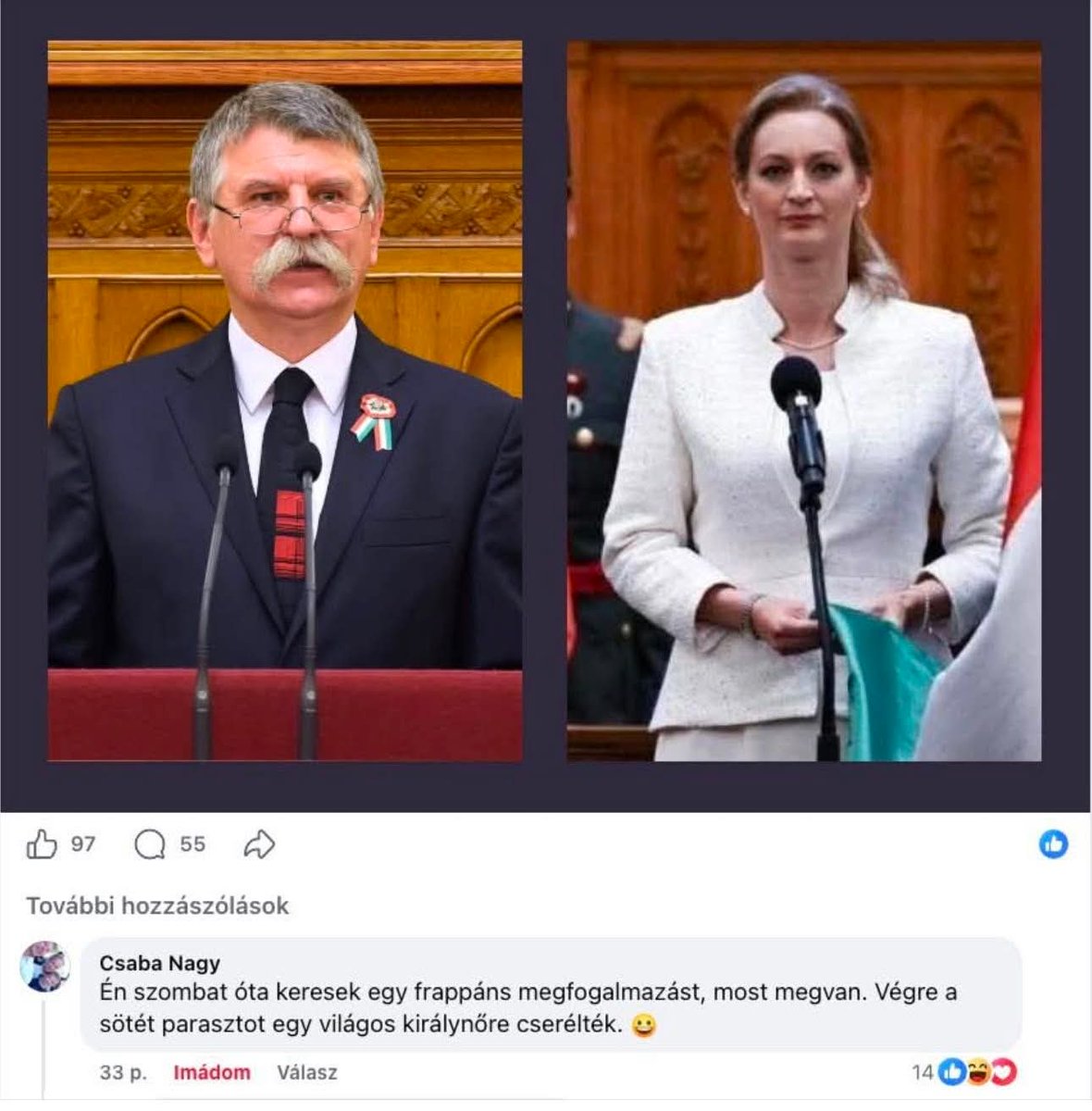 csorike1520's tweet photo. Top komment! 😁🤣👏👍 https://t.co/IwovUcUKVE
