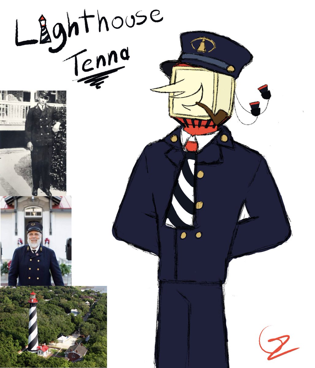 GenZelda's tweet photo. Wow how long has it been since I posted art? Don't ask. Anyway, made this guy a months ago and forgot to post him here! 

St. Augustine Lighthouse Tenna! He loves to host ghost tours and has a huge interest in ships and the sea itself! https://t.co/Bfy1u4NEdL