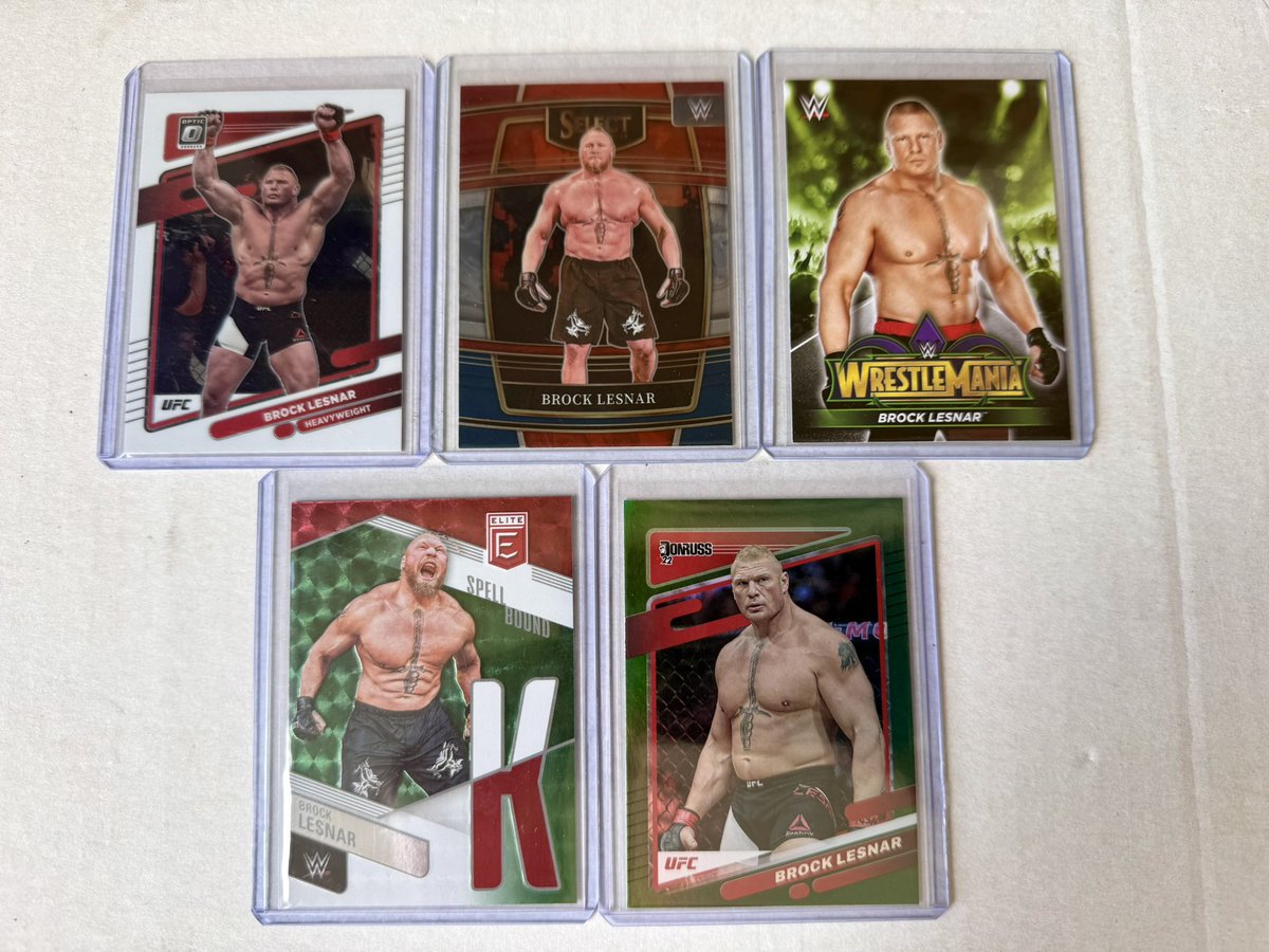 IndyCardSharks's tweet photo. (5) Brock Lesner WWE &amp; UFC Cards 🥊 https://t.co/oPHCj8XpRm