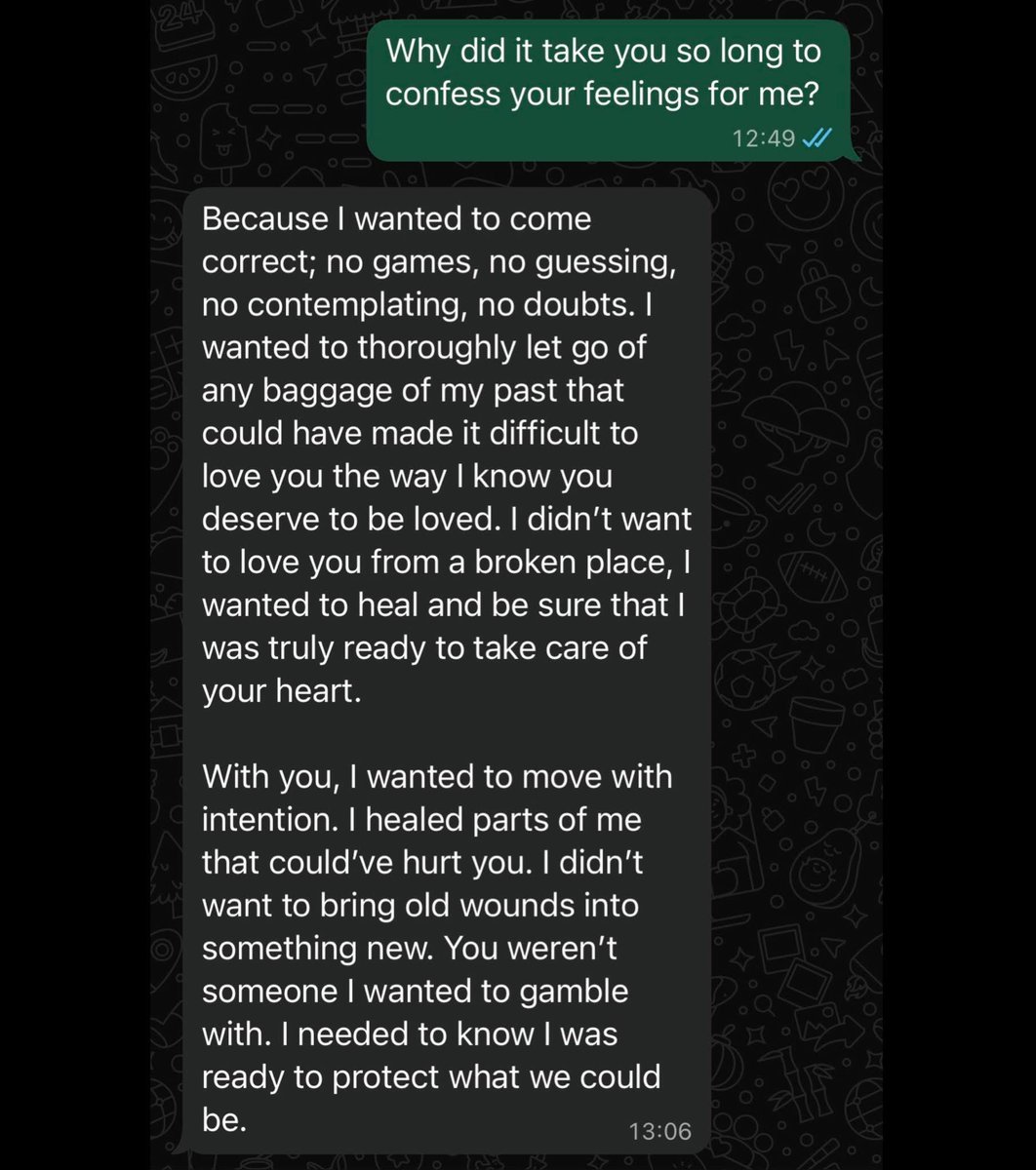“I didn’t want to love you from a broken place. So I fixed me first.” 🥹