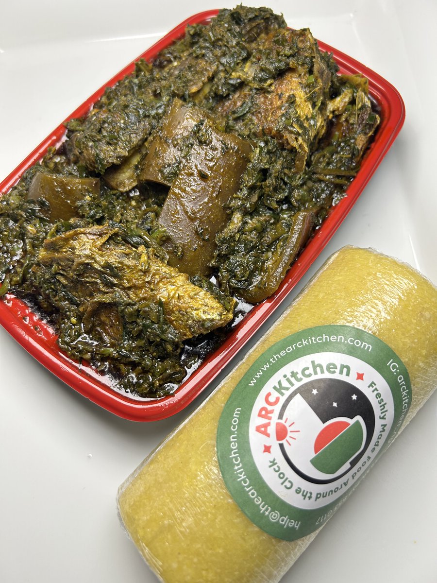 arckitchen_ng's tweet photo. Dinner offering? Eba with Afang soup and croaker fish https://t.co/xJKBo3UU8m