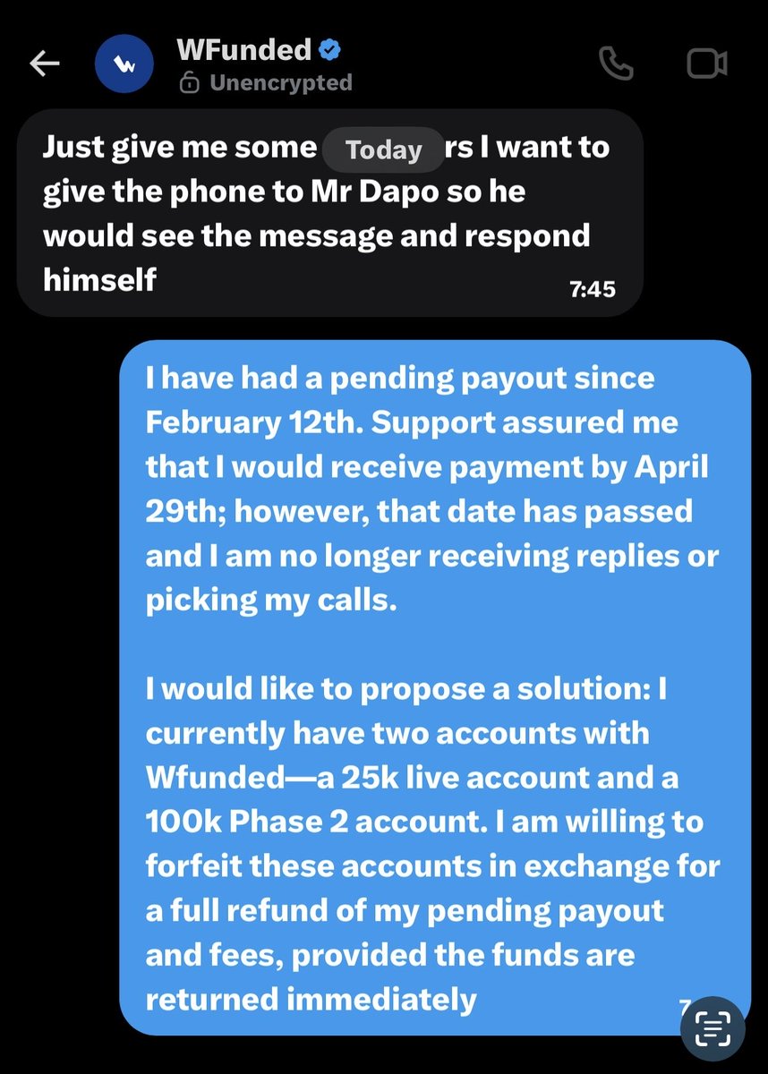 hiddeninchrome's tweet photo. When support wants to give the CEO the phone to reply to customer complaint then something is very wrong with the firm. https://t.co/tEO5Rg3uWK