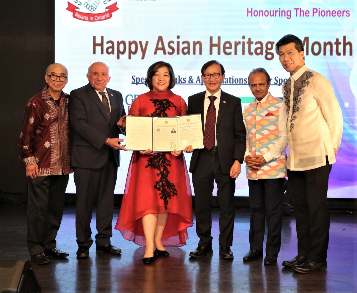 Aris_Babikian's tweet photo. The 21st Asian Heritage Month Gala organized by the Canadian Multicultural Council - Asians in Ontario (CMC-AO) was an opportunity to celebrate the rich cultural heritage, longstanding traditions, and remarkable contributions of Asian communities across Ontario and Canada.

CMC-AO plays a vital role in fostering unity, promoting cultural understanding, and strengthening the vibrant multicultural fabric that defines our province. CMC-AO has created a platform that brings together diverse communities, encourages collaboration, and inspires future generations to take pride in their heritage while contributing to a more inclusive and harmonious society.

As we celebrate Asian Heritage Month in May, let us reflect on the achievements of Asian Canadians and reaffirm our shared commitment to equity, respect, and opportunity for all.

Congratulation to Dr. Cindy Gouveia , Venerable Chuehfan, Paul Nguyen, Nina Lee Aquino, Ivan Sharma, Crystine Zhang, Tracy Wong, and the other outstanding Asian awards recipients for their contribution to the Asian community and Ontario.
@cindy_gouveia #AsianHeritageMonth
#Scarborough #ScarboroughAgincourt #OnPoli