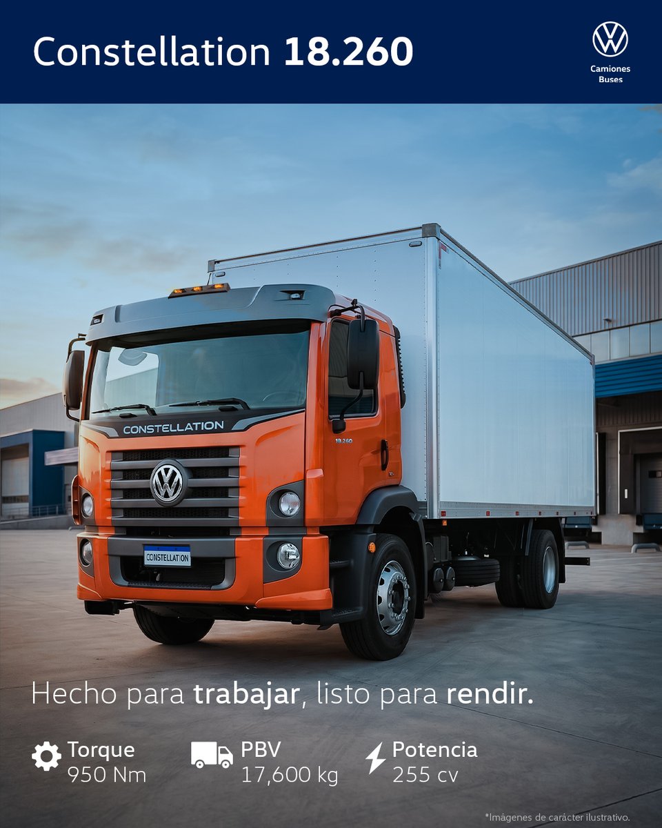 VWMANTruckBus's tweet photo. Constellation 18.260 está diseñado para impulsar la productividad. Su equilibrio entre potencia, capacidad de carga y eficiencia lo convierte en una solución ideal.
Encuentra todas las especificaciones aquí:
https://t.co/dEm04pibeS

#Constellation #Camiones #VWTB https://t.co/VCIVHEpPSh