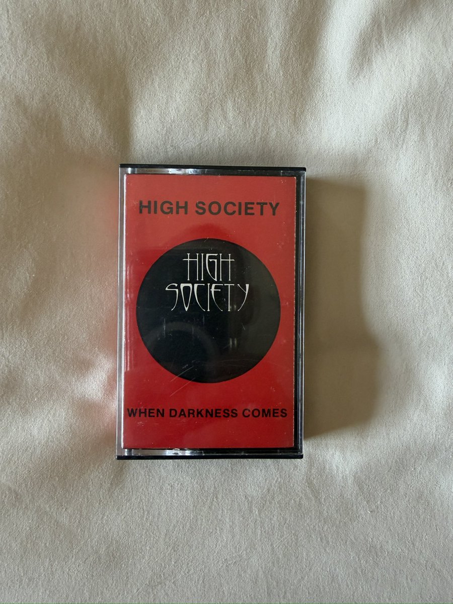 GlamRocker1990's tweet photo. INSANELY RARE High Society - When Darkness Comes 1989 Demo Cassette. https://t.co/FwMkqoKP4Z