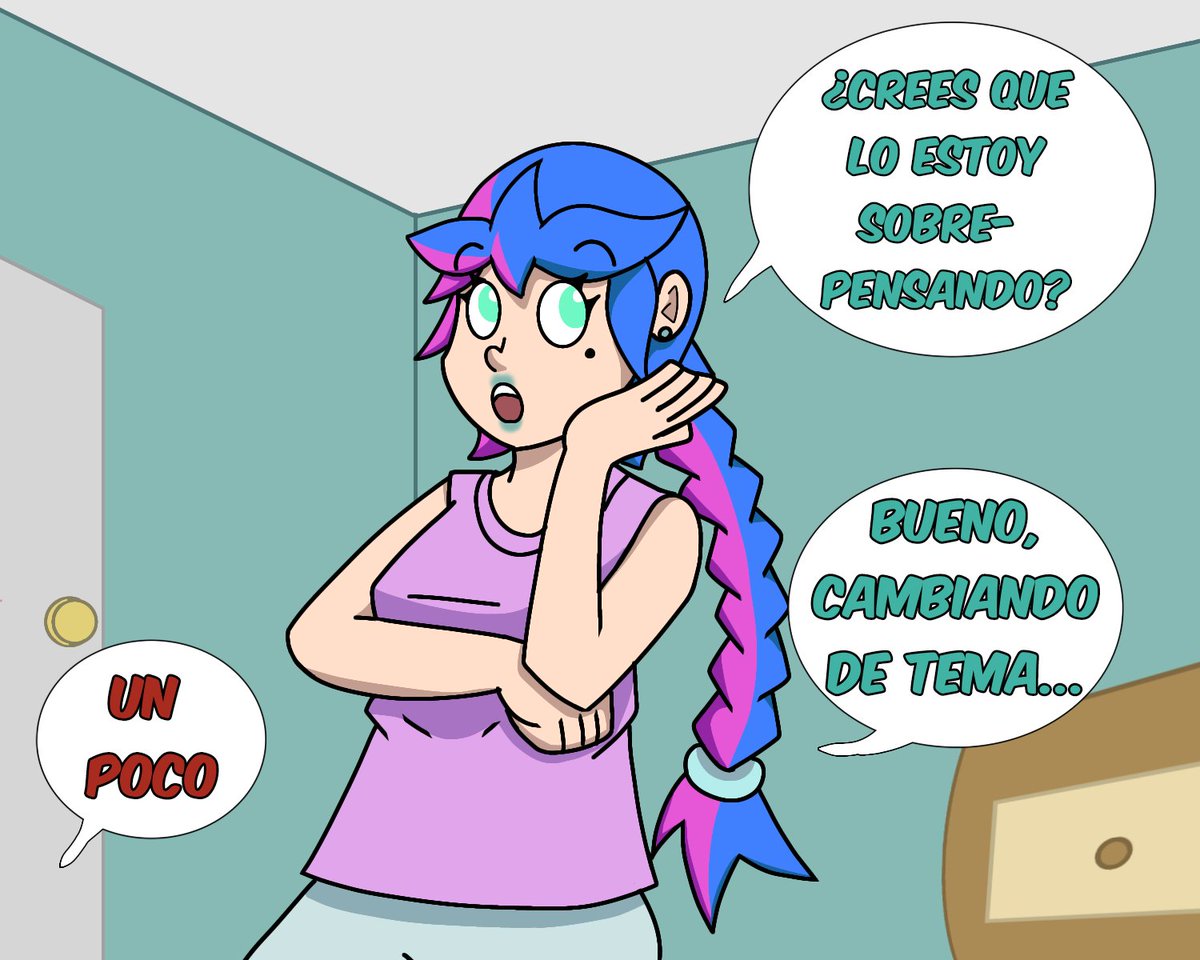 FerchoSM2's tweet photo. Mini comic #1 Los Novios 
Jane y Allan ocultando algo de sus amigos. 
Veamos cómo jala el nuevo estilo de dibujo. 
#ocart #digitalart #minicomic https://t.co/vDOarwIumP