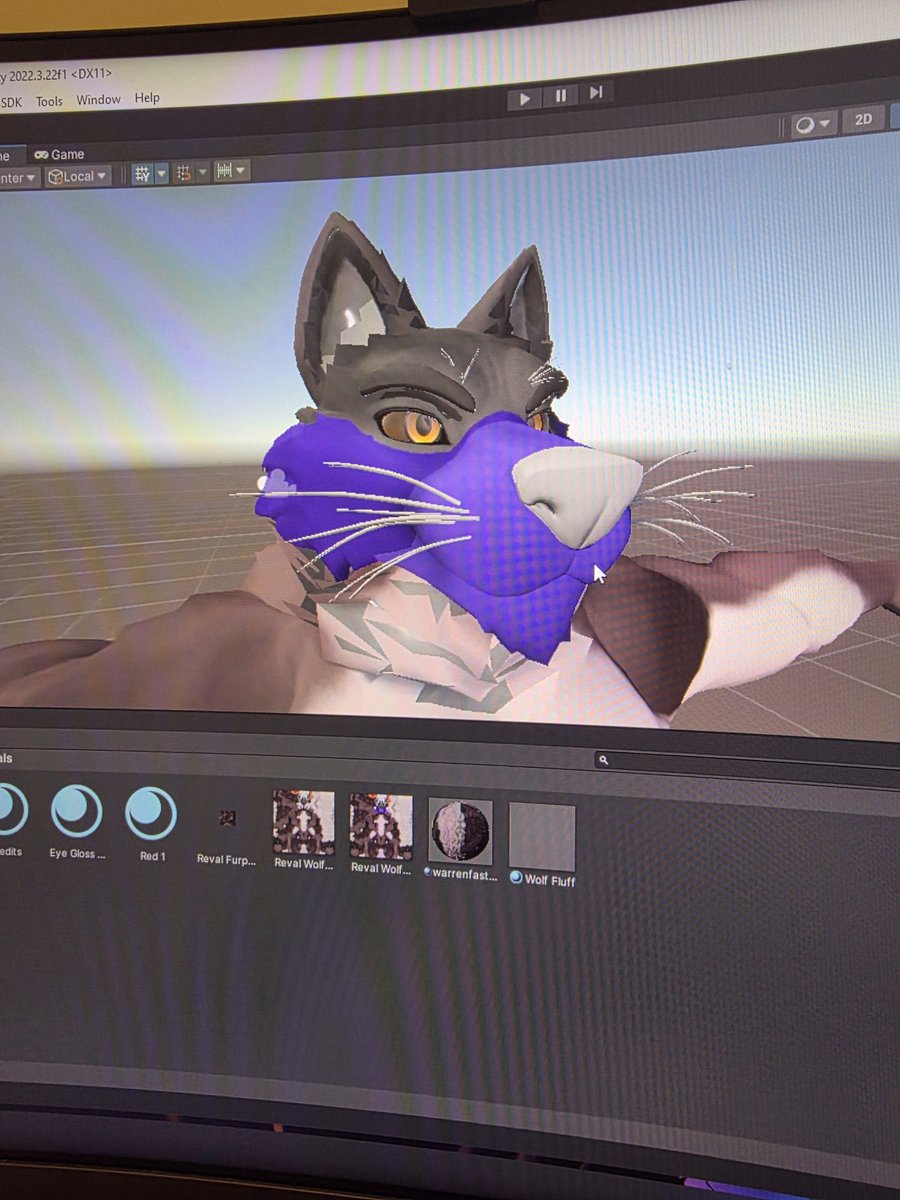 LykosSol's tweet photo. Having some fun recolouring the real city wolf model (with cap cause I dont have substance painter) currently progress see how it goes later #vrchat #wip https://t.co/qViZWxI5H2