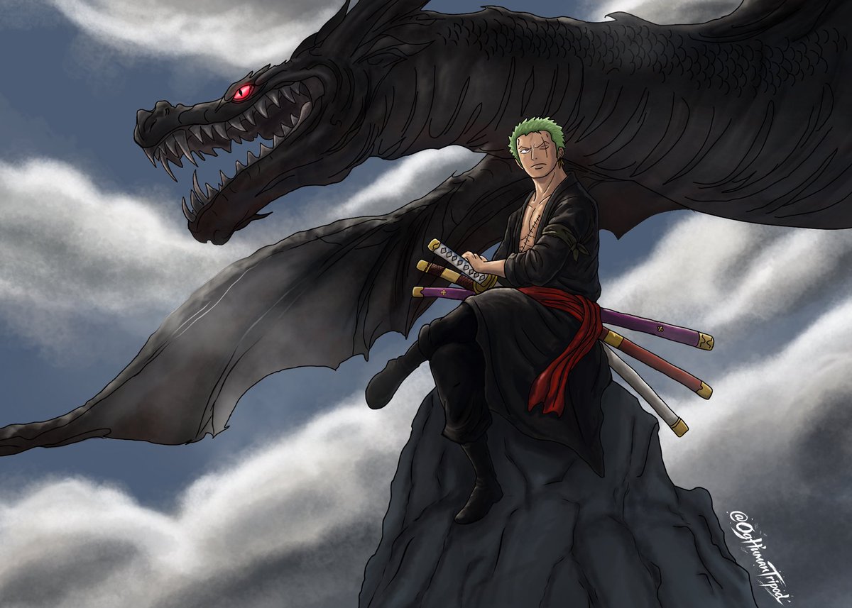 #ONEPIECE 

Drew the scrapped Zoro sketch By Oda