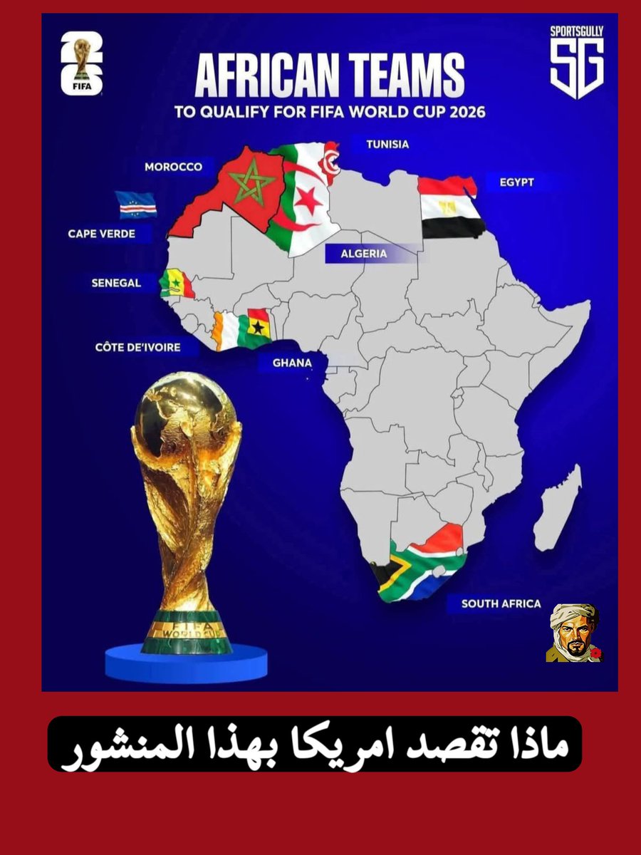 ibnlmamlaka's tweet photo. أمريكا 🇺🇸 تتكلم بالخرائط! 🗺️
نشرت الولايات المتحدة خريطة المنتخبات الإفريقية المشاركة في كأس العالم 2026، وكان المغرب حاضراً بكامل أراضيه، من طنجة شمالاً حتى الكويرة جنوباً 🇲🇦✨
الرسالة وصلت وبقوة 💪 الصحراء مغربية، والجغرافيا لا تكذب، والواقع يثبت نفسه يوماً بعد يوم. https://t.co/EpVe51T2CX