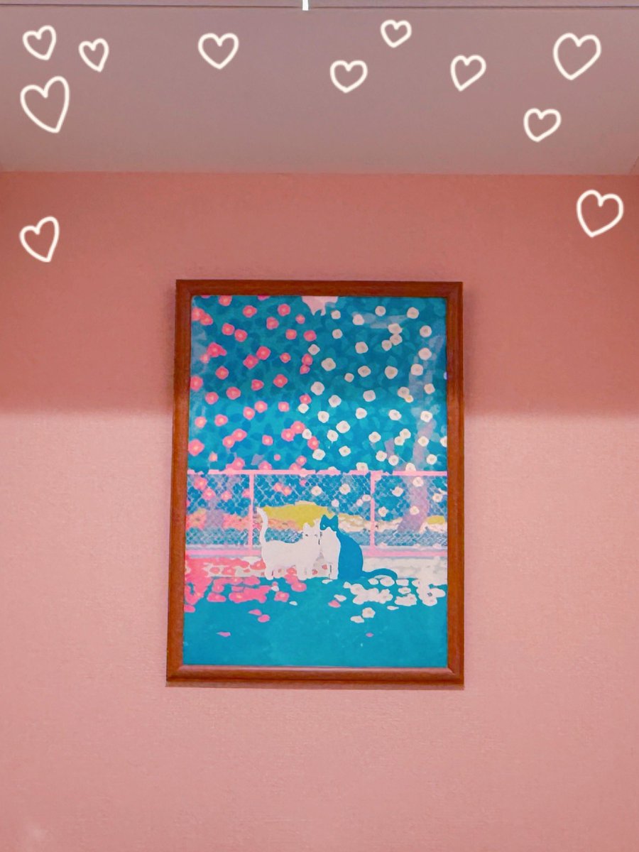 tribecsoss's tweet photo. 先日
宮下和さんの展示を見に行って
絶対にうちの可愛いトイレに合う！
って思ってポスターを買ったんだけど

かんわいぃーーヽ(´▽｀)/

うちはトイレだけめっちゃピンクで
とってもハッピー

#宮下和 https://t.co/M3OkFzBWoE