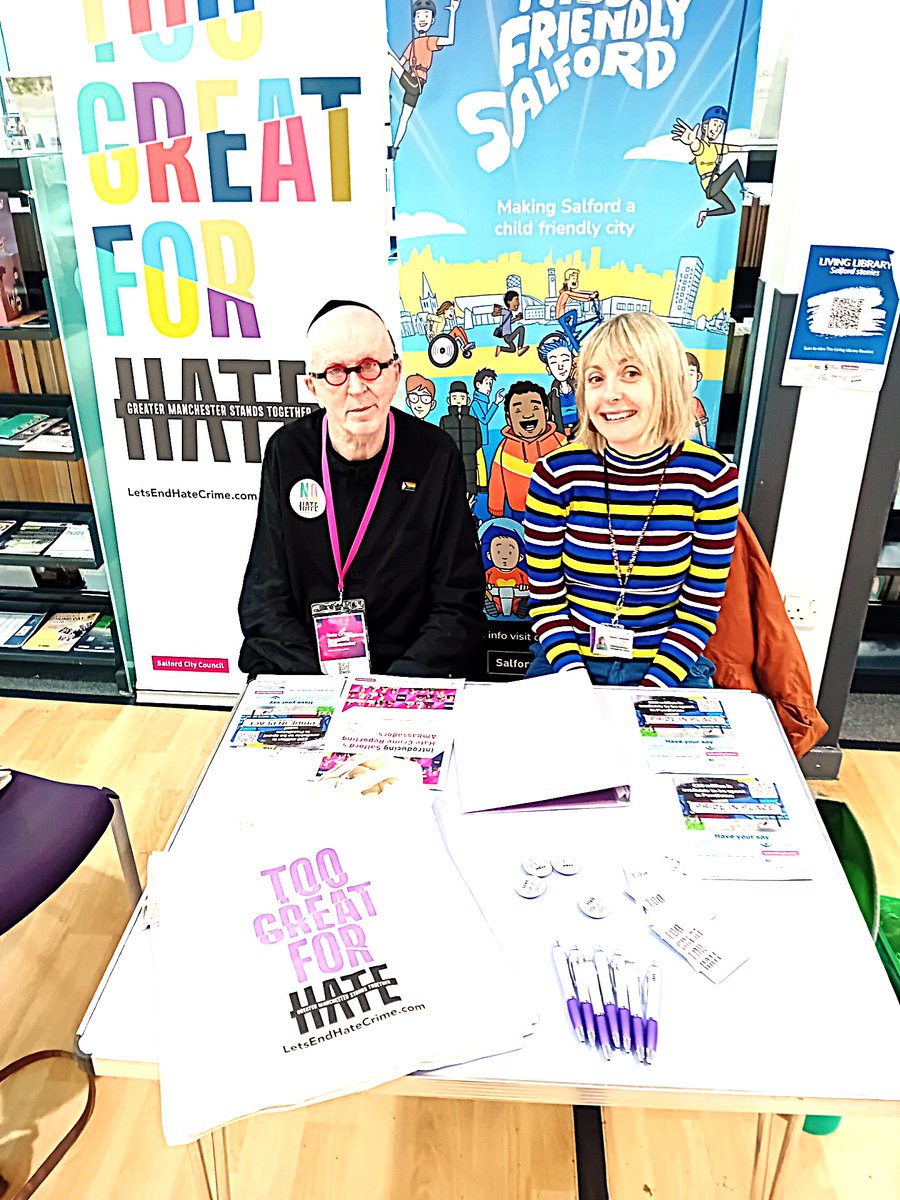 OwenOwenpower's tweet photo. Working another #HateCrimeReportingAmbassador drop-in session  at Pendleton Gateway this morning.  It was a productive and enjoyable providing information on the support system to people on their way to book in for services as well as having an opportunity to network.  I had a brilliant conversation with Emma Eastwood Development Worker @SalfordCVS  Salford Pride in Place & Wellbeing Matters Salford.  We talked about how we might work together on the Hate Crime Reporting Ambassador Project.  In addition we had a long conversation on the very exciting £20 million PRIDE IN PLACE PENDLETON project and I have decided to apply to join the Board!  Thanks to @mush1020 , Steve & Team Pendleton Gateway for their support as ever. @SalfordCouncil @jessica_pathak @ForumSalford  @AH_Mcr @BoardofDeputies @SalfordNow  @RLong_Bailey @CEOSalfordCVS @CllrWalters