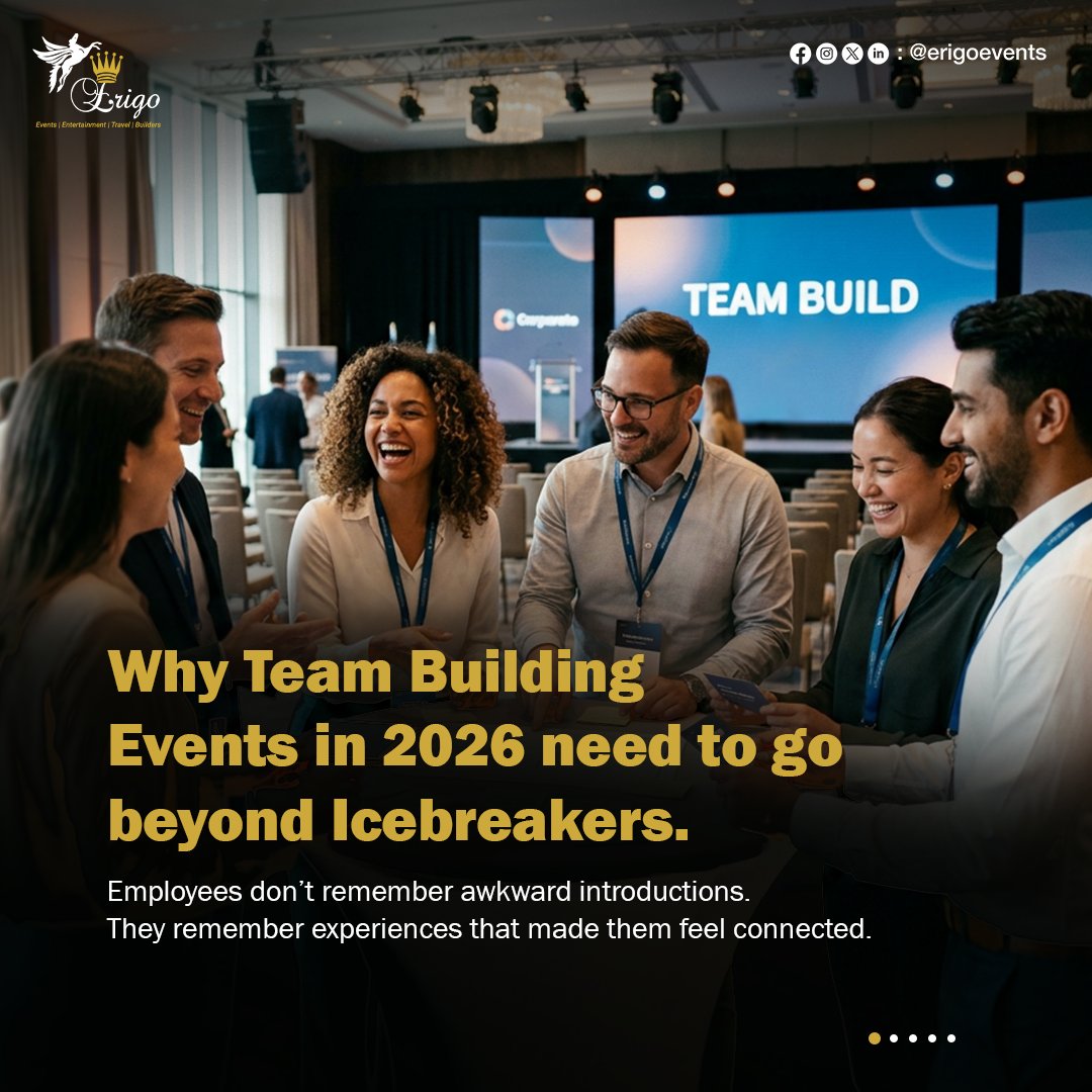 ErigoEvents's tweet photo. Most team building events are forgotten within a week.
The best ones become stories teams talk about for years.

In 2026, employees don’t need another awkward icebreaker or routine activity. They need experiences that create genuine connection, stronger collaboration, and moments that people actually remember.

At Erigo Events, we design team-building experiences that go beyond entertainment - experiences built to improve engagement, communication, and workplace culture.

From treasure hunts and outdoor challenges to themed dinners and creative workshops, every activity is planned with one goal: bringing teams closer in a meaningful way.

✔ Team Building Events
✔ Corporate Offsites
✔ Employee Engagement Activities
✔ Experiential Team Experiences
✔ Corporate Culture Events

Because stronger teams are not built in meetings alone.
They are built through shared experiences.

🌐 https://t.co/rKaoGBofEr

International Event Management Company
Corporate Events
M.i.c.e events
Corporate event Managament company
Corporate event organisers
Event planners in bangalore
Corporate event management companies in India
Event company in pune
Event company in bangalore
Event company in Hyderabad
Event company in Chennai
Event company in Mumbai
Kick off Event planning
Corporate event management
Annual Day event
Event planners
Event Companies
Event Company in India
Family Day Planners

📞 +91 90360 73776

#TeamBuilding #CorporateEvents #EmployeeEngagement #CorporateCulture #TeamBuildingActivities #CorporateEventManagement #ExperientialEvents #OfficeCulture #CorporateOffsite #EventManagement #WorkplaceEngagement #LeadershipEvents #CorporateTeams #ErigoEvents #BangaloreEvents