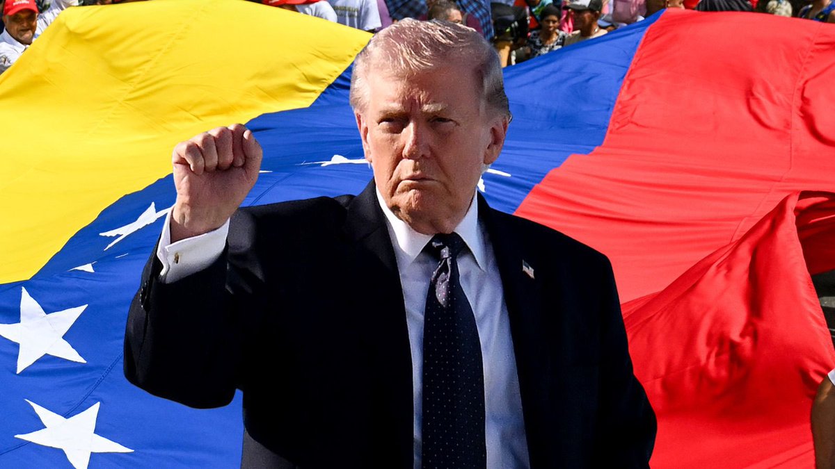 HornCurrent's tweet photo. “Venezuela loves Trump.”

President Trump tells @johnrobertsFox he’s “seriously considering” making Venezuela the 51st U.S. state, pointing to the country’s massive oil reserves and saying there’s “$40 trillion in oil there.”

Source: Fox News https://t.co/VzdzppvJ2j
