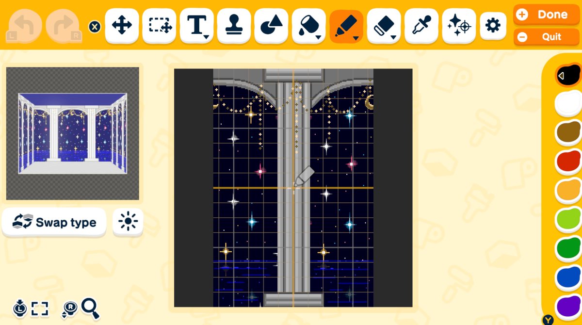 KisahriVT's tweet photo. I made a cute starry wallpaper! I put the wedding stuff inside since it matched the best. Also my mii deserves to have cake at all times. 😘🍰
#tomodachilife https://t.co/KuFM2ChA03