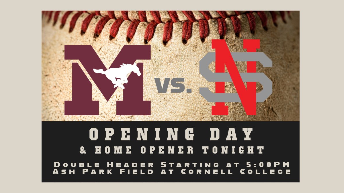 MVMustangBB's tweet photo. Opening Day for the Mustangs!! Double header beginning at 5pm at Ash Park Field. https://t.co/RaZrRa98kL