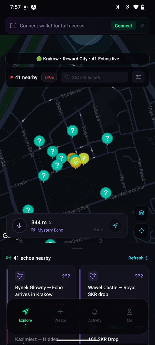 Echo_Protocol_'s tweet photo. There are rewards hidden in your city
that only your Seeker can see.

We built Echo Protocol for exactly that.

Mainnet beta drops this month. https://t.co/o6xdeSzzYo