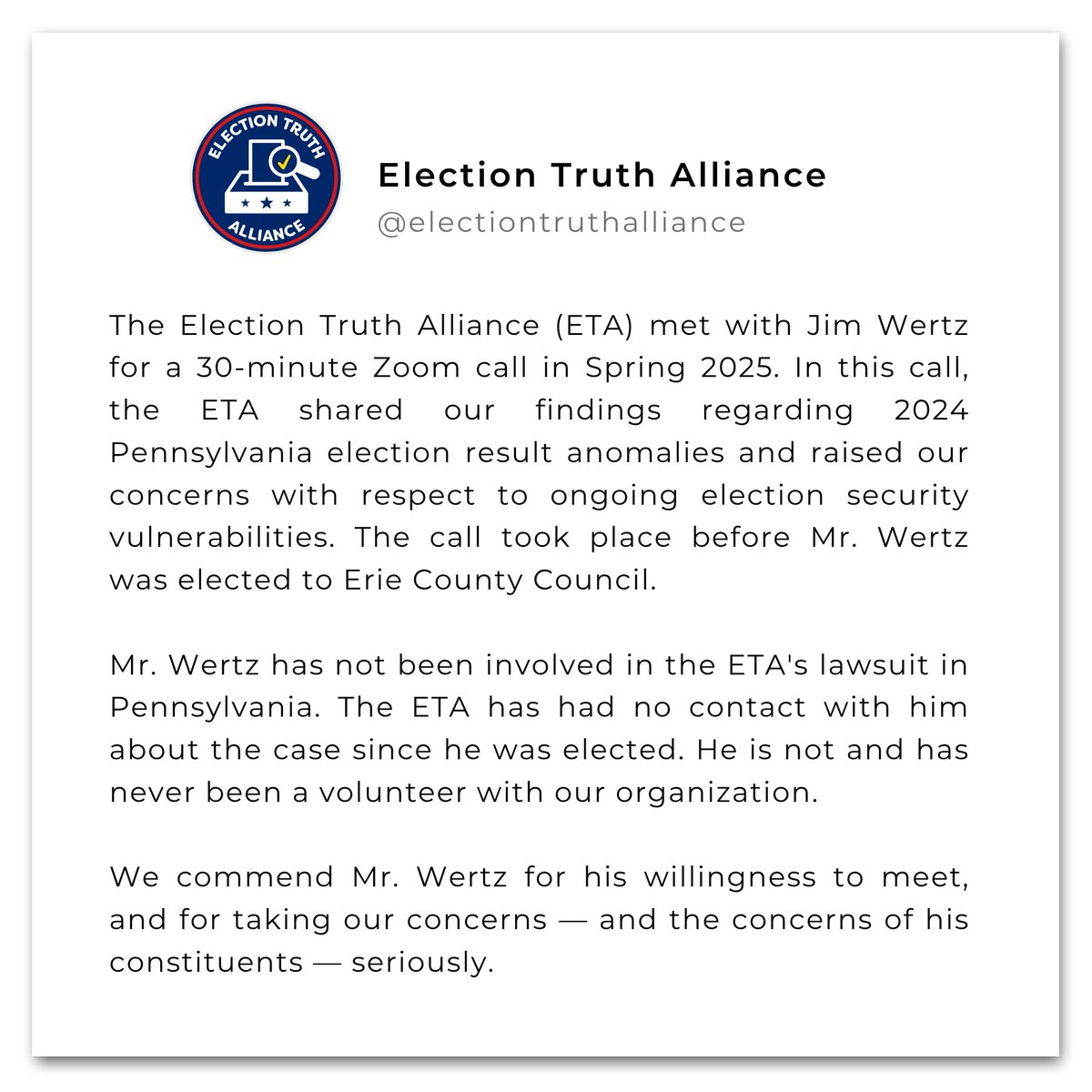 Election Truth Alliance tweet media