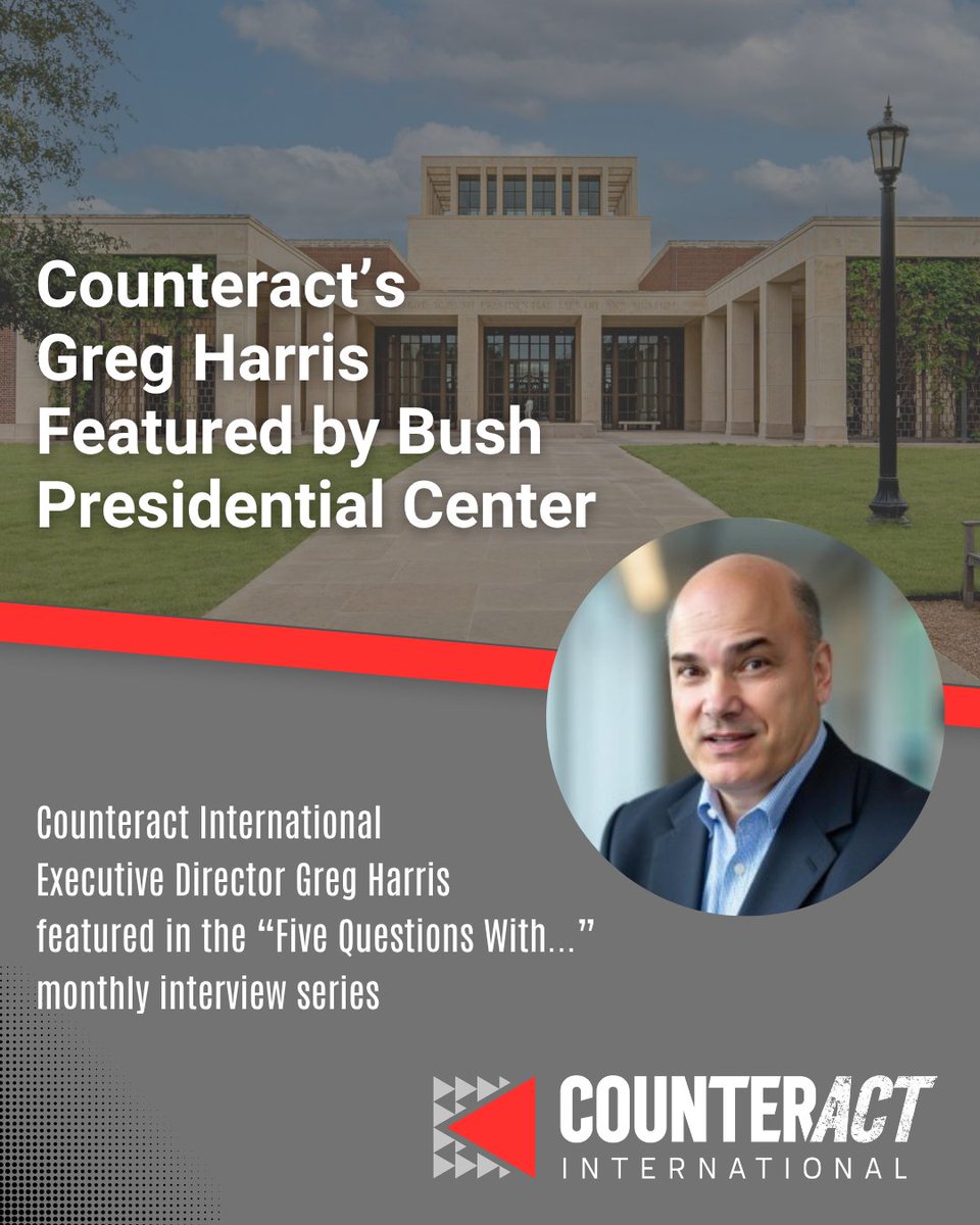 CounteractIntl's tweet photo. Our Executive Director Greg Harris was recently featured in the George W. Bush Presidential Center’s “Five Questions With…” series.

🎙️ READ THE INTERVIEW: https://t.co/NgW2jVfOlU

📕 LEARN MORE ABOUT THE BOOK:
https://t.co/KNZ9zQHXeh https://t.co/AnmvPHuaaL