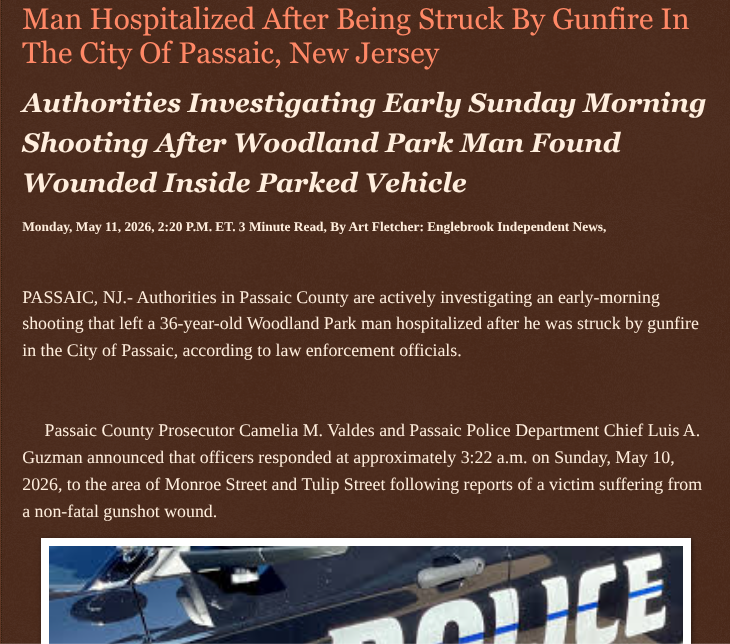 ArtFletcher9's tweet photo. Man Hospitalized After Being Struck By Gunfire In The City Of Passaic, New Jersey https://t.co/nkvdre82JQ via @Englebrooknews #NewJersey #CimeNews #PassaicCountyNJ #PassaicNJ #Shooting #Investigation @wireless_step @HRG_Media @LodiNJNews @fordmb1 @SarahGeving1 @Shannon96574094 @DanCook26214426 @Daytobehappy @janninereid1 @gator4kb18 @TrumpWasRite2 @KathyKbrose @RobGerundo @JimBobW49