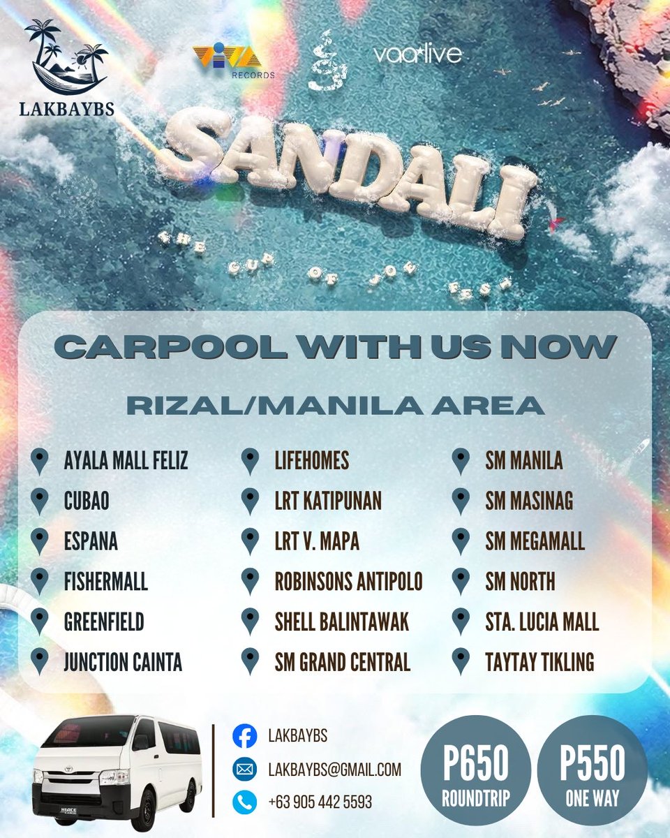 rawgzn's tweet photo. JOEWAHs, sabay-sabay na tayo! 🚗
Heading to the CUP OF JOE concert at Philippine Arena?

📲 Secure your slots now via Lakbaybs on Facebook!

Check out our page for proof of our recent and successful carpool services for AURORA Music Festival. 😊✨ https://t.co/AIWrIoyyQQ