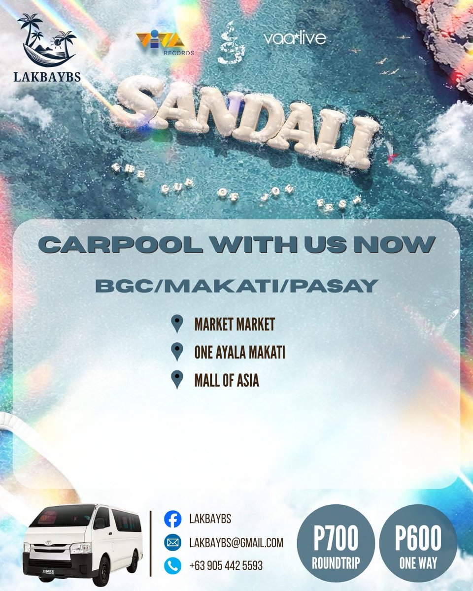 rawgzn's tweet photo. JOEWAHs, sabay-sabay na tayo! 🚗
Heading to the CUP OF JOE concert at Philippine Arena?

📲 Secure your slots now via Lakbaybs on Facebook!

Check out our page for proof of our recent and successful carpool services for AURORA Music Festival. 😊✨ https://t.co/AIWrIoyyQQ