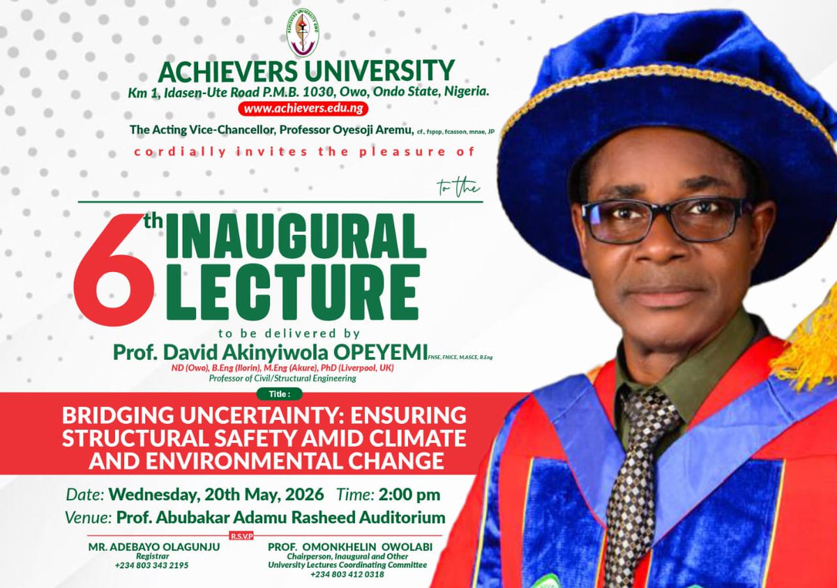 Achievers University, Owo. tweet media