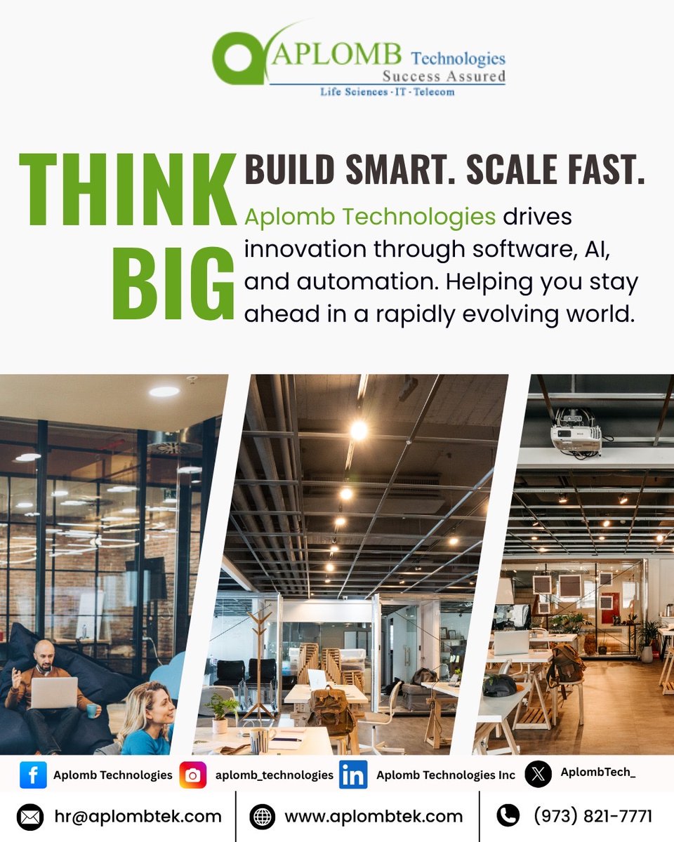 AplombTech_'s tweet photo. Big ideas need the right technology partner. 
At Aplomb Technologies, we turn innovation into impact through smart software solutions, AI, and automation designed to help businesses grow faster and smarter. https://t.co/GIIms8Vs12