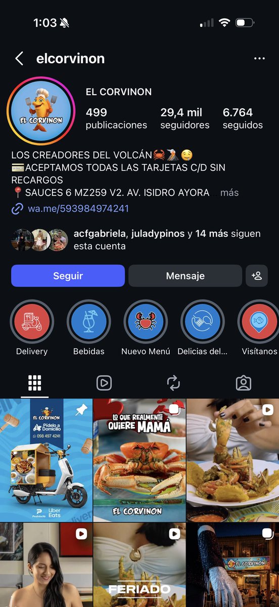NO COMPREN CANGREJO EN EL CORVINON
Mi mamá y yo comimos ayer y en la madrugada nos dió escalofríos, vómito diarrea. 
ahora me entero por una amiga que le pasó lo mismo con el mismo plato, y me dijo que fue ahí mismo , que asco que usen cangrejo guardado.
<a href="/Arcsa_Ec/">Arcsa Ecuador</a> <a href="/EmergenciasEc/">Emergencias Ec</a>