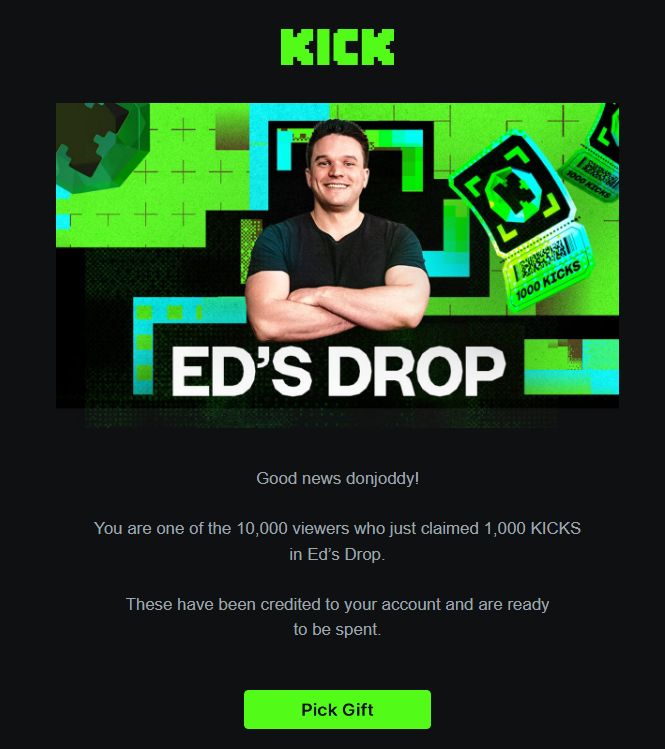 DonJoddy's tweet photo. Thanks, Uncle @StakeEddie @kick @kickespanol 

Voy a regalar kicks a algunos canales amigos... #kickperu https://t.co/QMgtWpI4uF