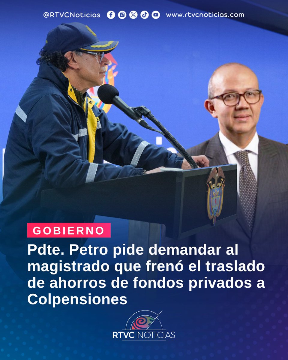 #Gobierno 📣 l  El presidente Gustavo Petro anunció este lunes que pedirá una denuncia penal por prevaricato contra el magistrado Juan Enrique Bedoya Escobar, de la Sección Segunda del Consejo de Estado, tras el segundo auto de medida cautelar que suspendió provisionalmente los