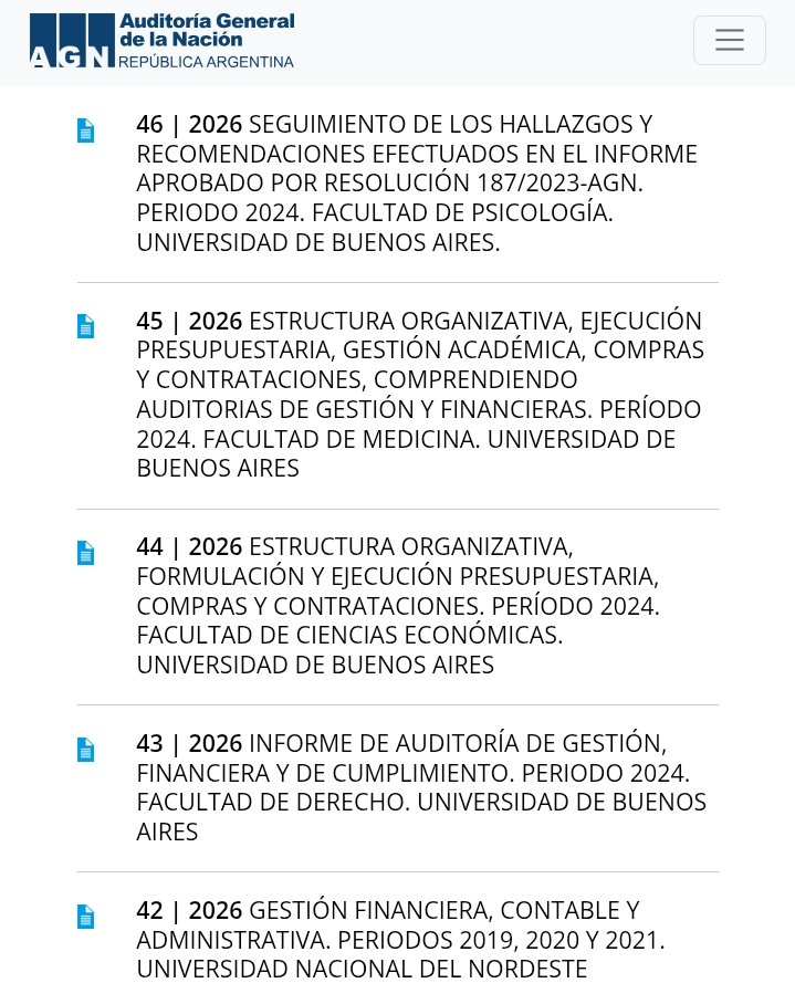 Las Universidades Públicas nunca dejaron de ser auditadas por la AGN.

Vayan a pedirle a Adorni que se deje auditar y presente ya la Declaración Jurada justificando sus gastos millonarios, manga de giles.