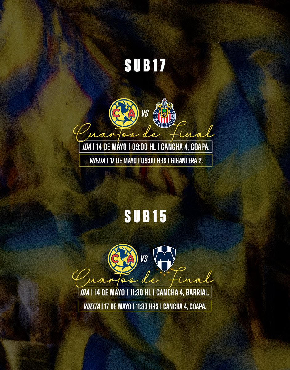America_FB's tweet photo. CUARTOS DE FINAL 👊⚽️ https://t.co/IwRQNxxQQw
