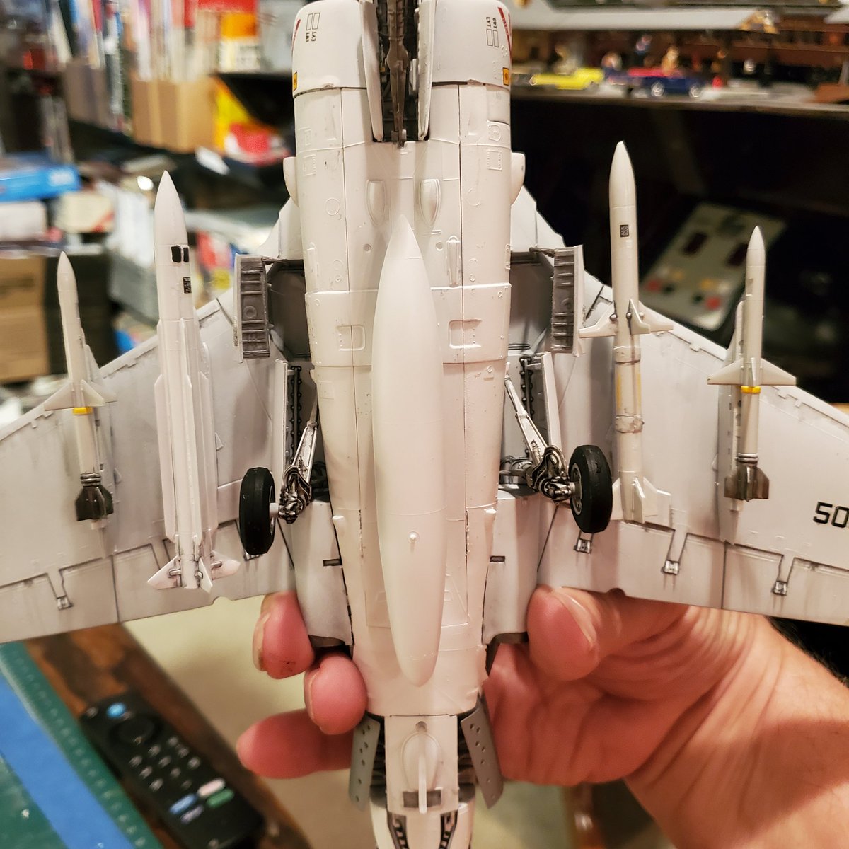 gpasmoke's tweet photo. 1/48 A6 Intruder with markings from the movie. I tried to replicate an Iron Hand operative as best I could. I closed canopy eith ideas to hang iy. Now set her up with the Vietnam Warriors.

#JustForFunScaleModels https://t.co/Th5Z4Svrdm