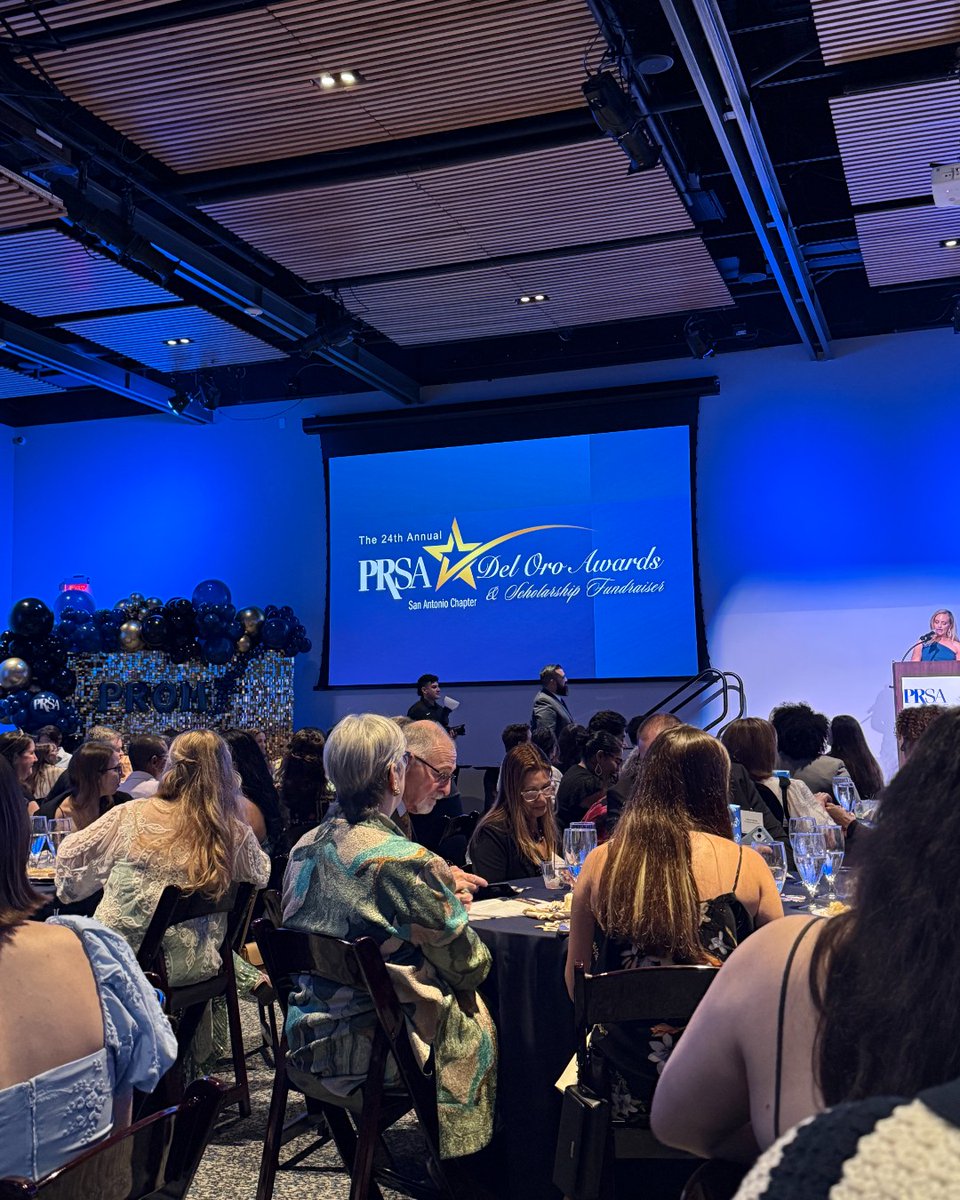 WeTalkStrategy's tweet photo. Last week at the Del Oro Awards with PRSA San Antonio, we brought home two El Bronce awards 🥉🥉

One with VIA Metropolitan Transit and one with San Antonio River Authority. Grateful for the collaboration, trust, and recognition. https://t.co/MbJc5mw9QK
