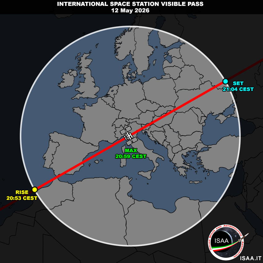 RikyUnreal's tweet photo. ITA 🇮🇹
Stasera 12 maggio ci sarà un bel passaggio della #ISS osservabile da tutta Italia (favorito il nord).
Appuntamento alle 20:55 circa (ora italiana) meteo permettendo.

Bonus: Transito davanti a Giove
Mappa interattiva: https://t.co/LBen6RhT2J

Altri passaggi visibili durante la notte.

Buona caccia!
#SpotTheStation #Expedition74