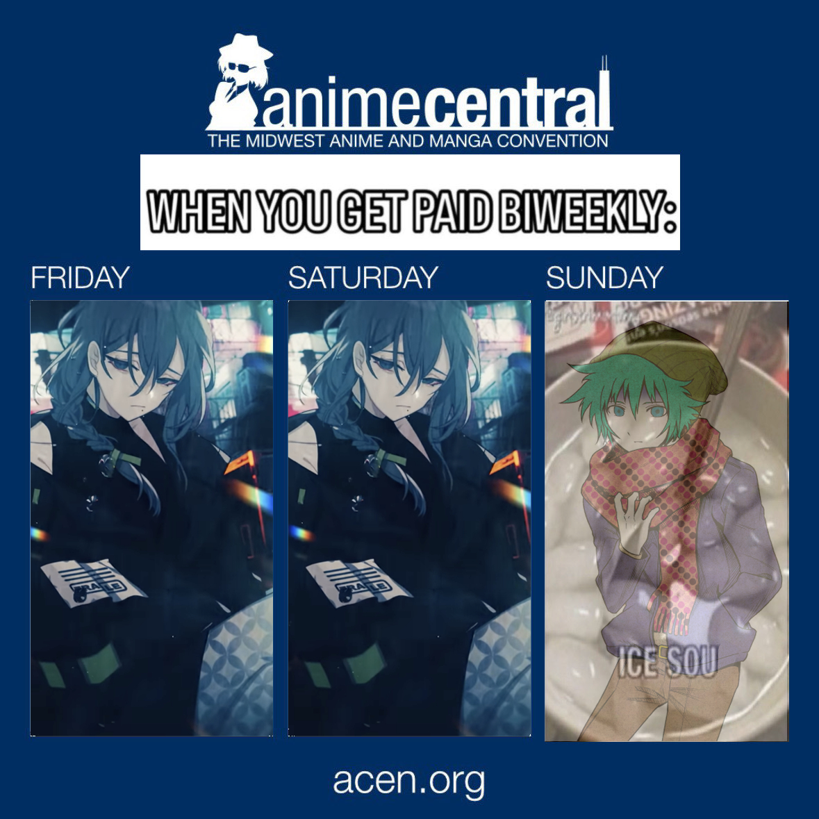 komaedajr's tweet photo. my awful lineup cause i did not plan for this con very well #MyLineup https://t.co/dS2HUGrYwK
