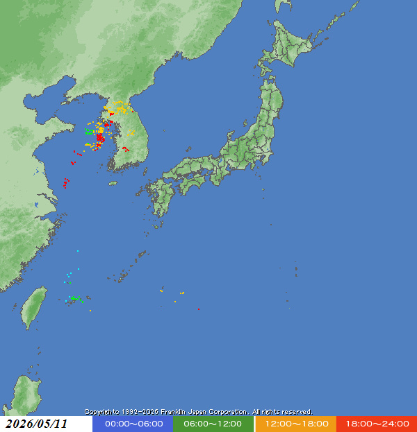 Central1Fjc's tweet photo. 昨日の落雷状況
https://t.co/17tL662yEv https://t.co/ls13z2bCqA