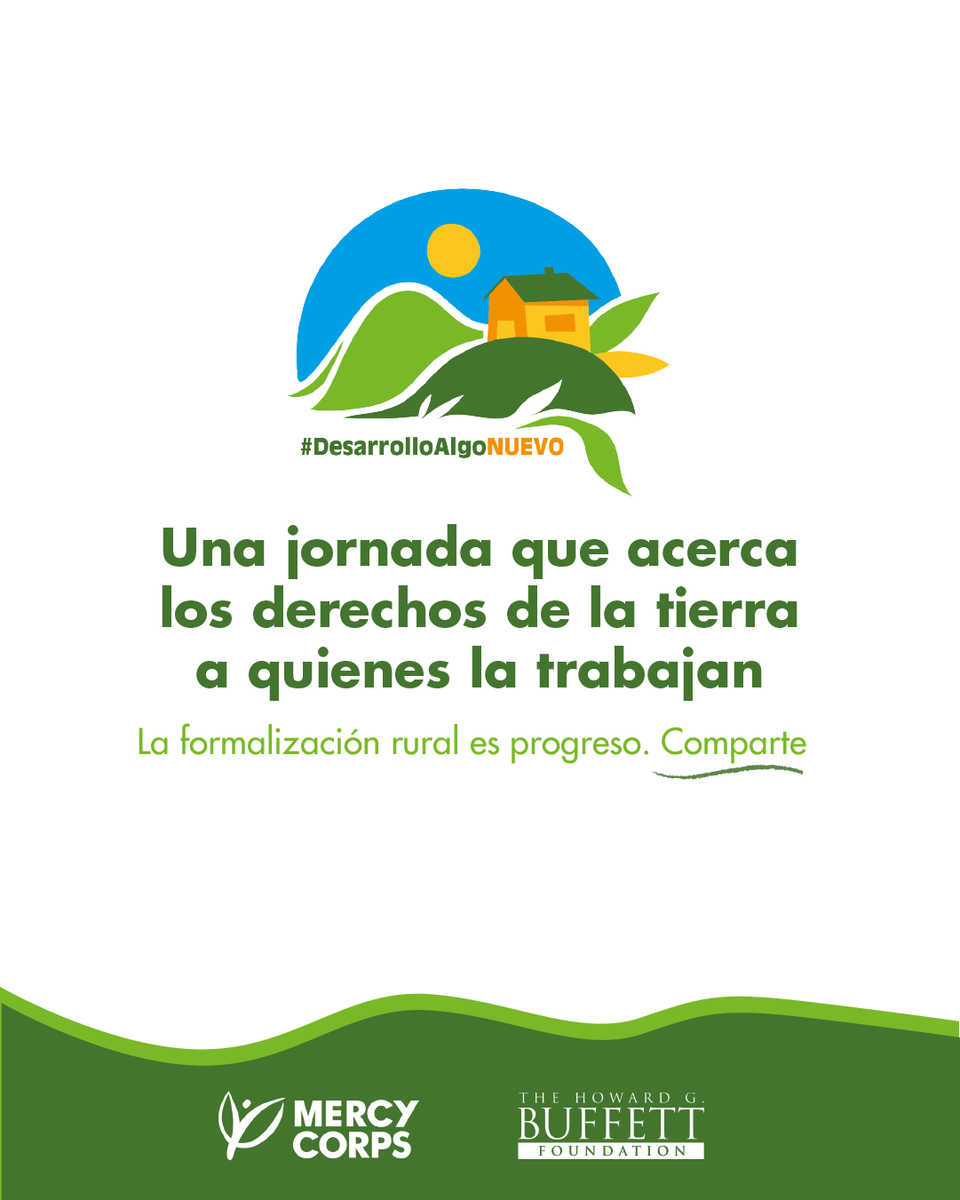 MercyCorpsCo's tweet photo. Brindamos acompañamiento técnico-jurídico, realizamos fotoidentificación predial y recolectamos documentos para avanzar en la formalización de la propiedad rural 🤝

#DesarrolloAlgoNuevo https://t.co/U30aBe9J24
