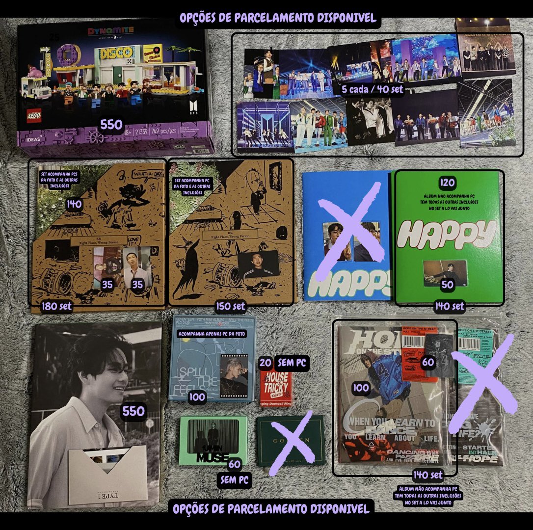 VENDA NACIONAL ⟡ DROP

BTS, ENHYPEN, STAYC, &amp;TEAM e +

Valores na foto + Frete

✅Opções de parcelamento
✅Feedbacks positivos
✅Envio imediato

Jk JungKook yoongi SUGA Taehyung Jimin RM namjoon Jhope Hobi Jin Golden layover muse happy RPWP hots arirang vynil POB the fact merch